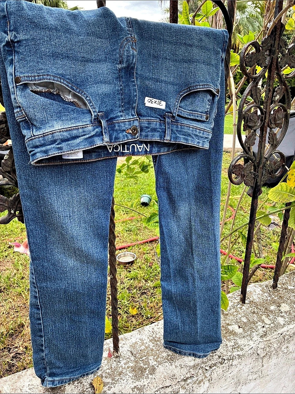 Nautica Slim Fit Jeans Blue Waist 20 Cotton Blend Jeans